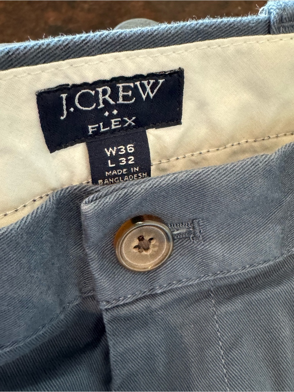 J. Crew Flex Chino Pants in Slate Blue 36x32 Mens Slacks